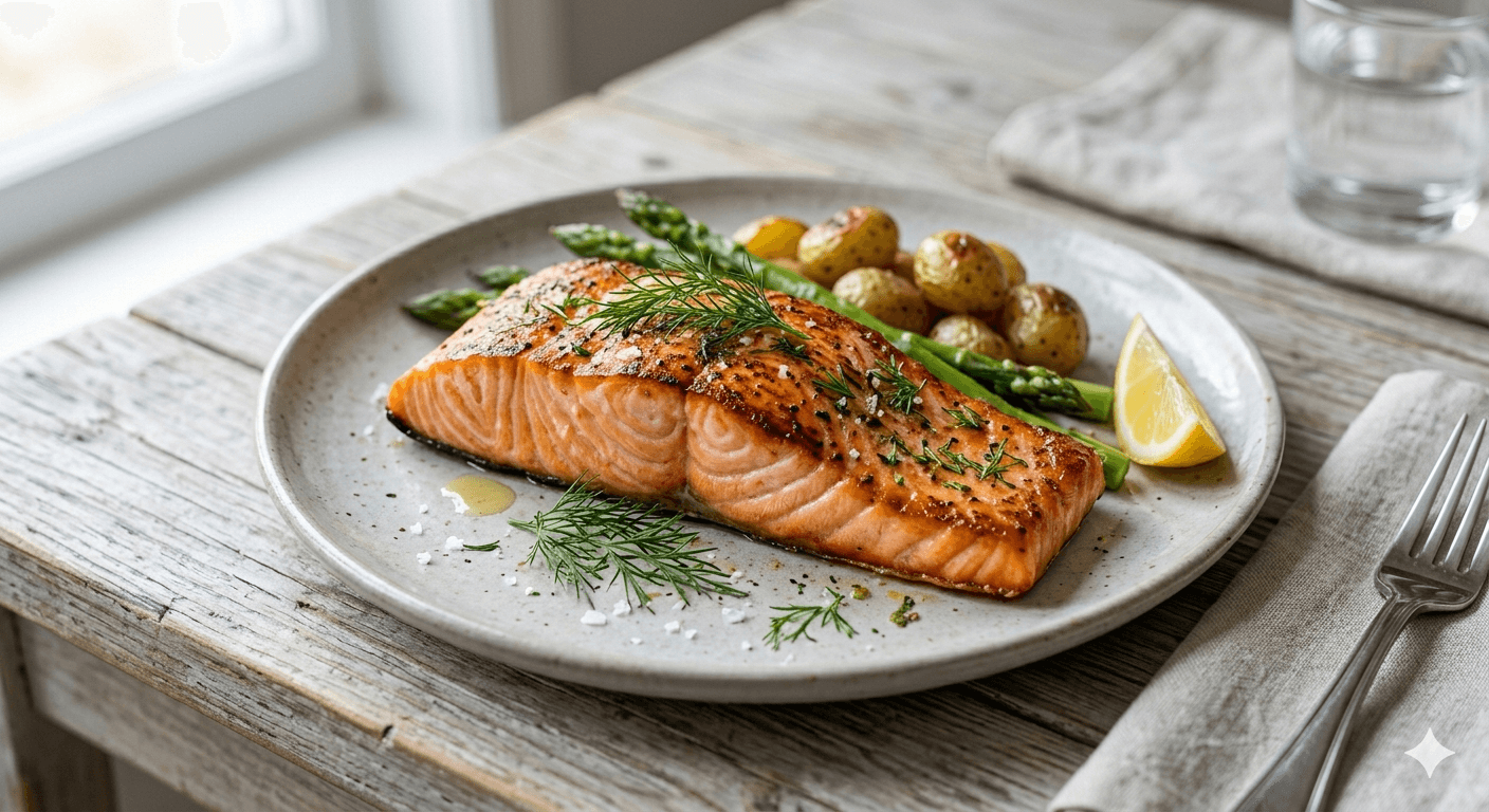 Salmon fillet — rich in Vitamin B12 and omega-3 fatty acids
