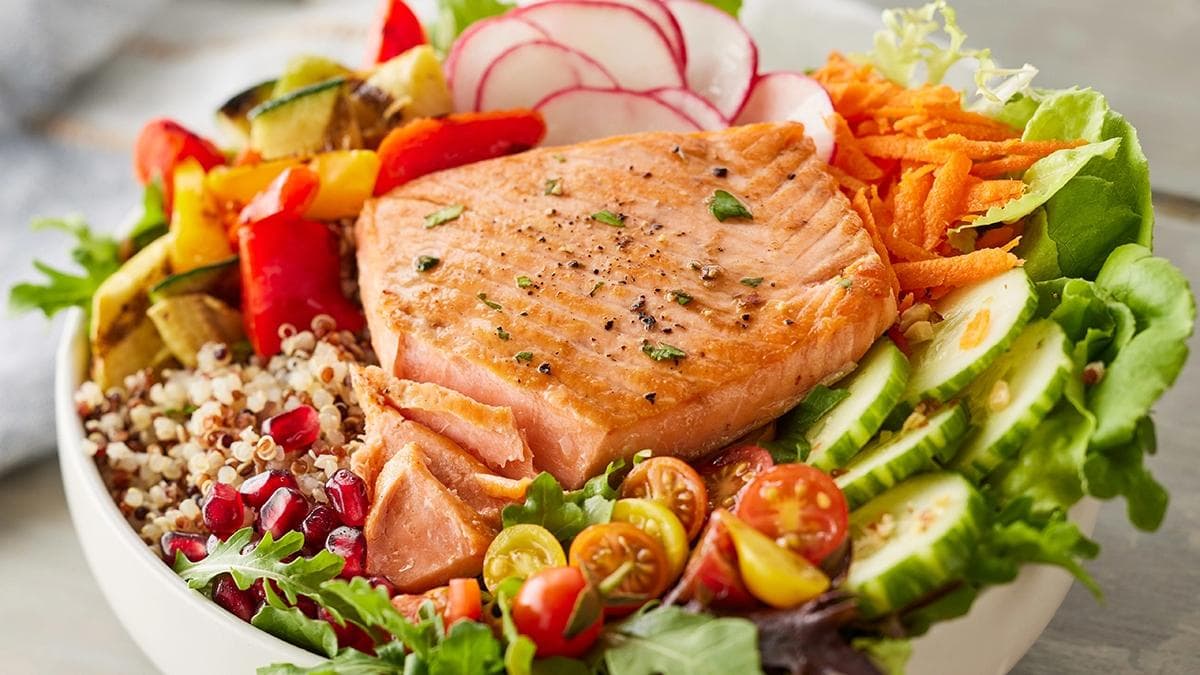 Fresh salmon fillet - omega-3 rich protein source