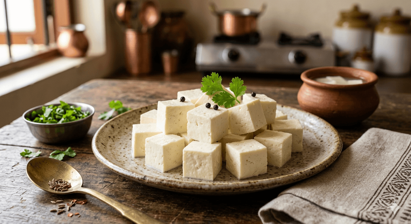 Paneer cubes — vegetarian-friendly source of Vitamin B12