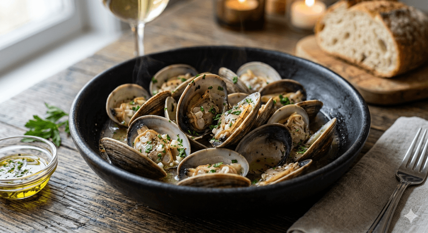 Cooked clams — the highest natural source of Vitamin B12