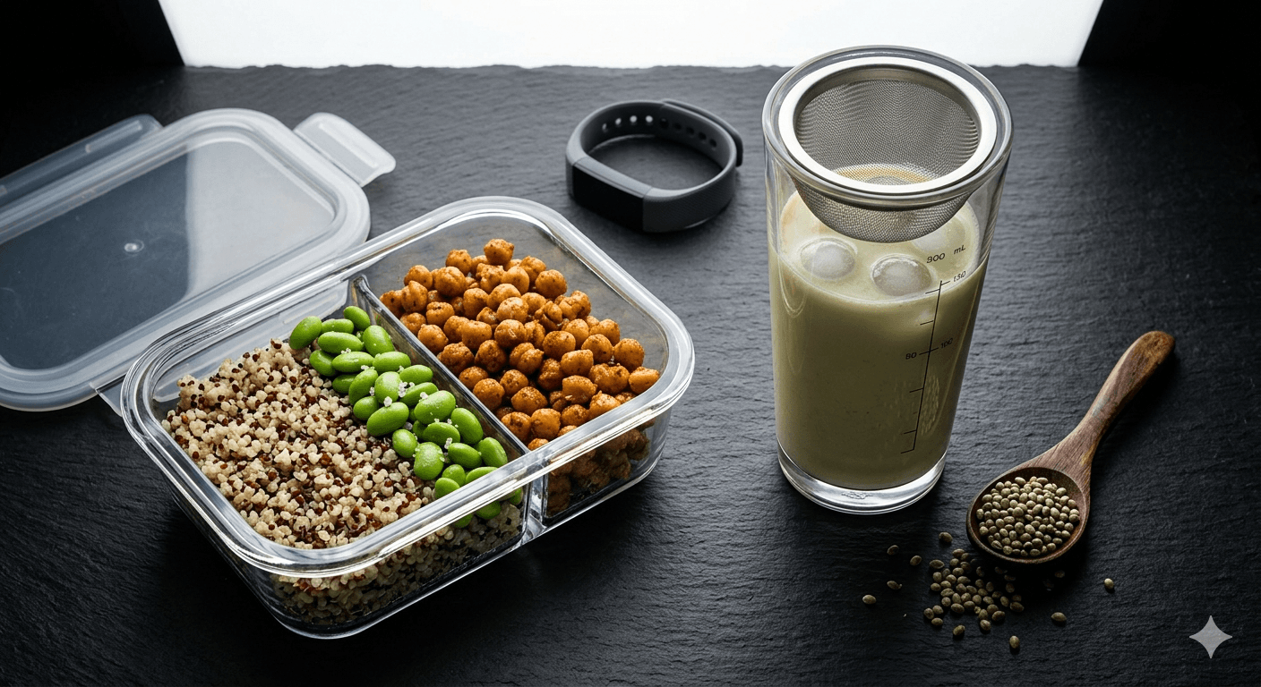 High-performance plant protein foods for athletes — pea protein, soy, quinoa, hemp seeds